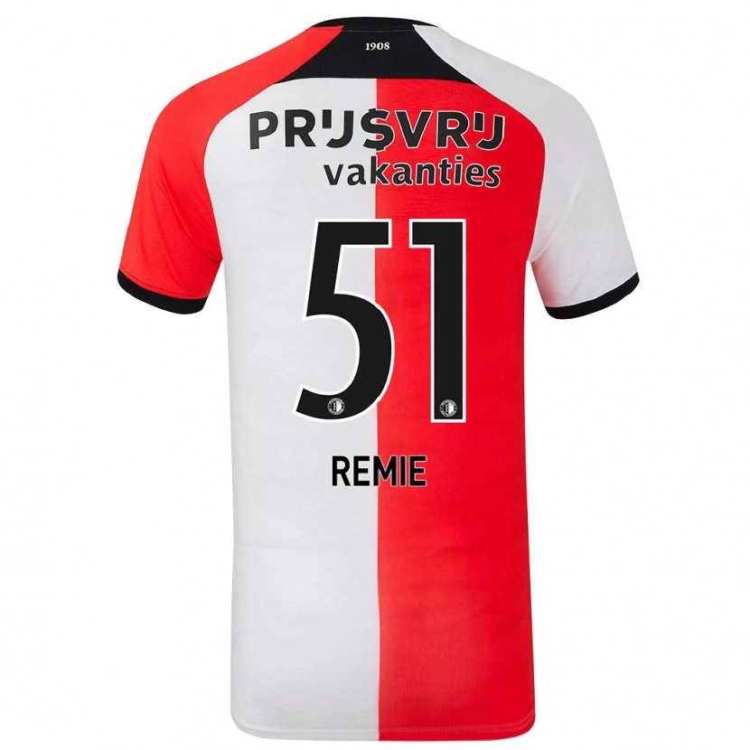 Danxen Børn Devin Remie #51 Rød Hvid Hjemmebane Spillertrøjer 2024/25 Trøje T-Shirt