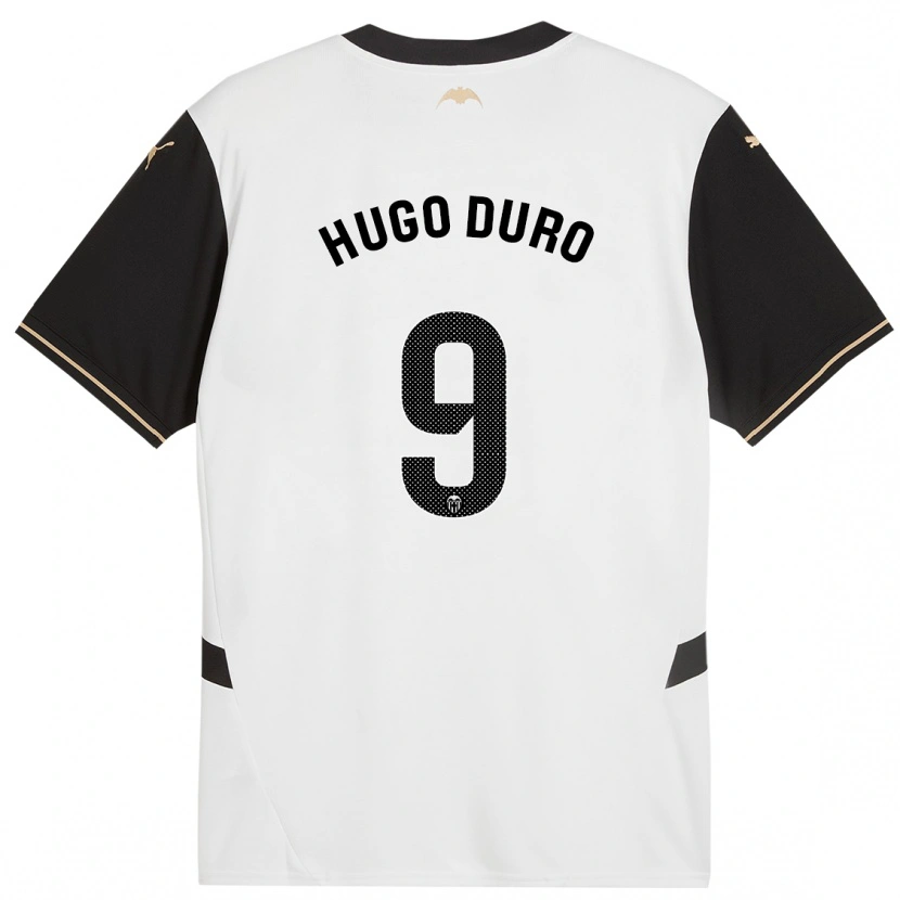 Danxen Børn Hugo Duro #9 Hvid Sort Hjemmebane Spillertrøjer 2024/25 Trøje T-Shirt