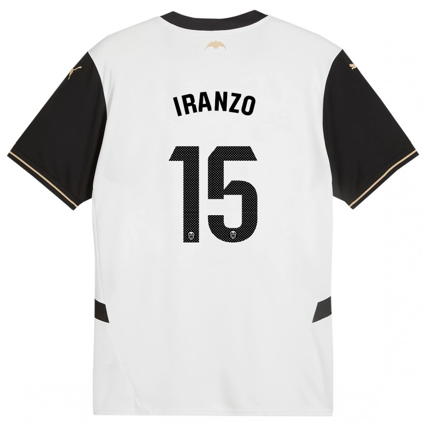 Danxen Børn Rubén Iranzo #15 Hvid Sort Hjemmebane Spillertrøjer 2024/25 Trøje T-Shirt