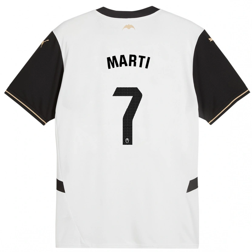 Danxen Børn Marina Martí #7 Hvid Sort Hjemmebane Spillertrøjer 2024/25 Trøje T-Shirt