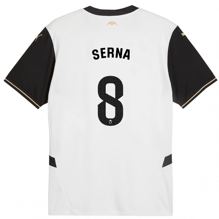 Danxen Børn Liced Serna #8 Hvid Sort Hjemmebane Spillertrøjer 2024/25 Trøje T-Shirt