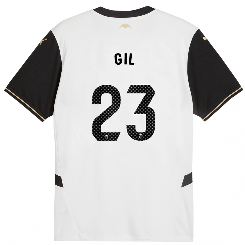 Danxen Børn Elena Gil #23 Hvid Sort Hjemmebane Spillertrøjer 2024/25 Trøje T-Shirt