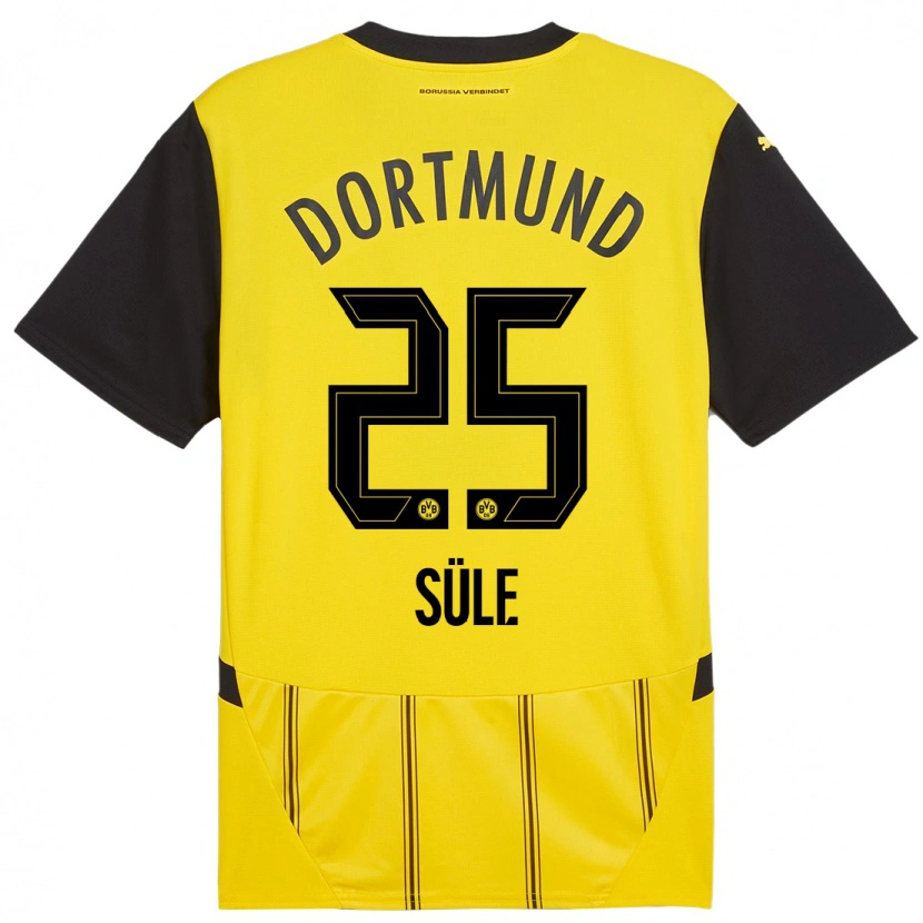 Danxen Børn Niklas Süle #25 Gul Sort Hjemmebane Spillertrøjer 2024/25 Trøje T-Shirt
