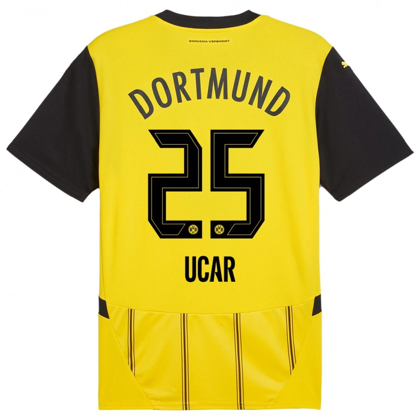 Danxen Børn Leys Ucar #25 Gul Sort Hjemmebane Spillertrøjer 2024/25 Trøje T-Shirt