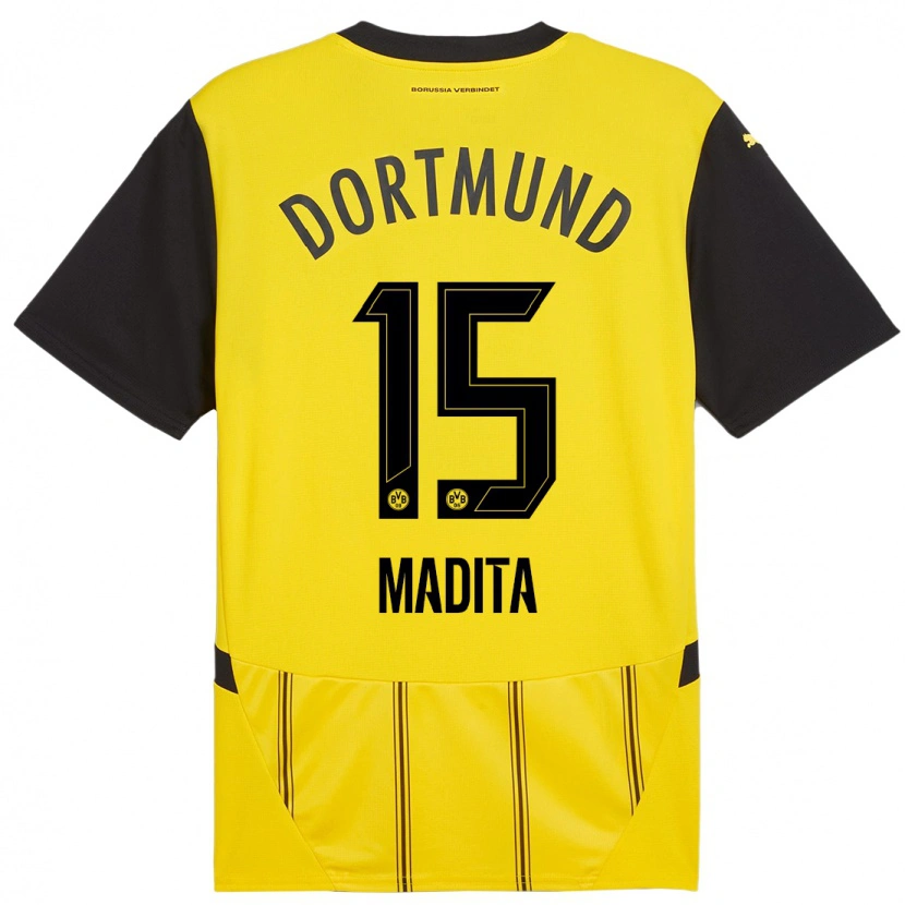 Danxen Børn Kohorst Madita #15 Gul Sort Hjemmebane Spillertrøjer 2024/25 Trøje T-Shirt