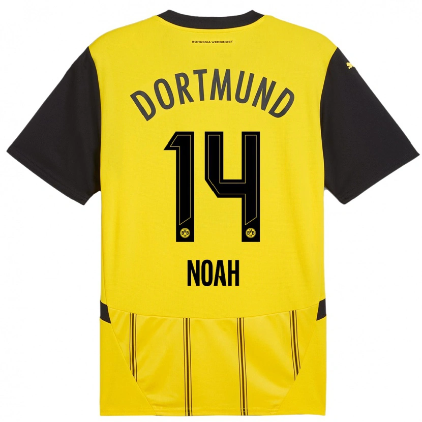 Danxen Børn Colin Noah Kleine-Bekel #14 Gul Sort Hjemmebane Spillertrøjer 2024/25 Trøje T-Shirt