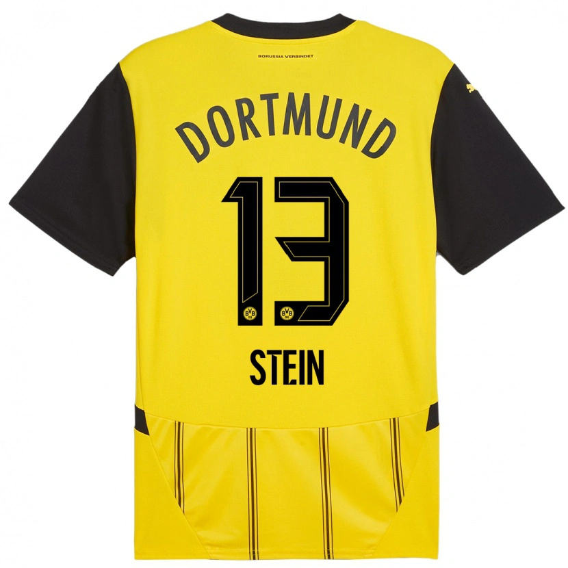 Danxen Børn Daniel Stein #13 Gul Sort Hjemmebane Spillertrøjer 2024/25 Trøje T-Shirt