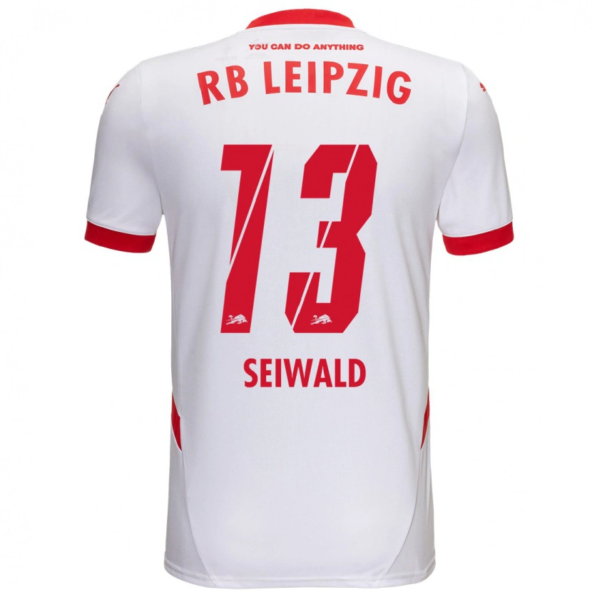 Danxen Børn Nicolas Seiwald #13 Hvid Rød Hjemmebane Spillertrøjer 2024/25 Trøje T-Shirt