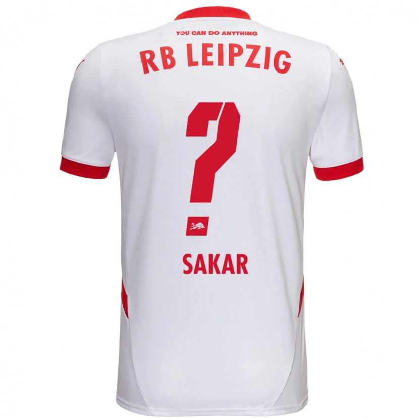 Danxen Børn Faik Sakar #0 Hvid Rød Hjemmebane Spillertrøjer 2024/25 Trøje T-Shirt