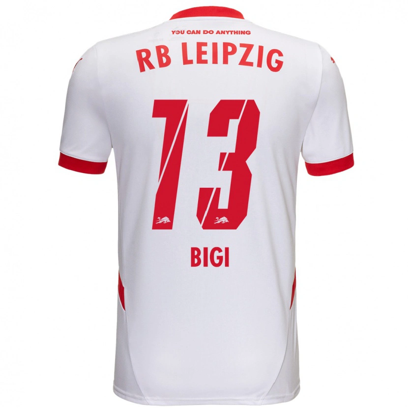 Danxen Børn Samim Bigi #13 Hvid Rød Hjemmebane Spillertrøjer 2024/25 Trøje T-Shirt