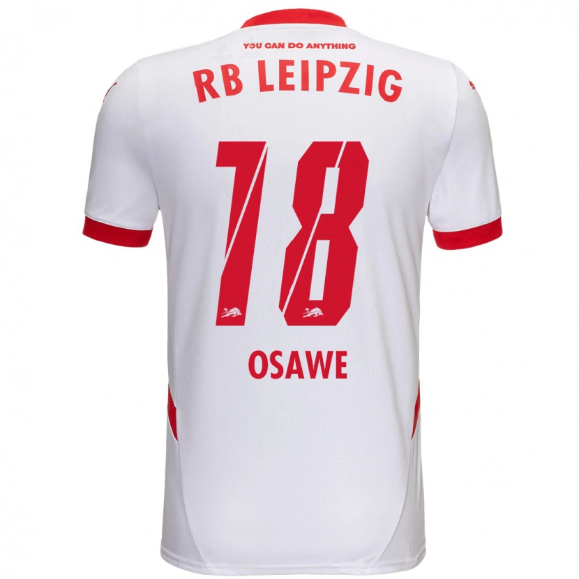 Danxen Børn Winners Osawe #18 Hvid Rød Hjemmebane Spillertrøjer 2024/25 Trøje T-Shirt