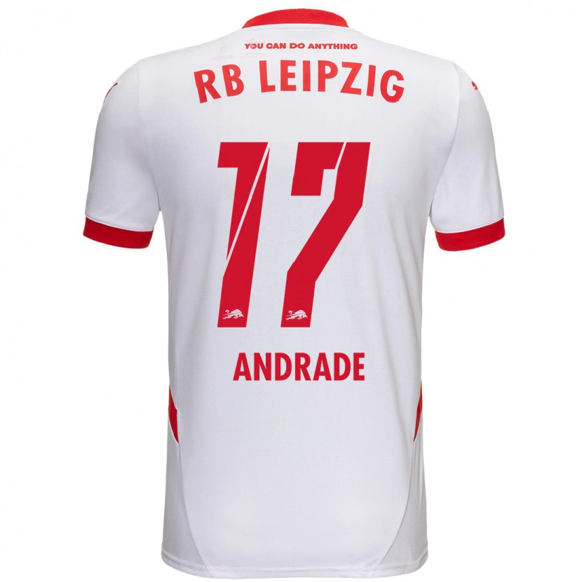Danxen Børn Lydia Andrade #17 Hvid Rød Hjemmebane Spillertrøjer 2024/25 Trøje T-Shirt