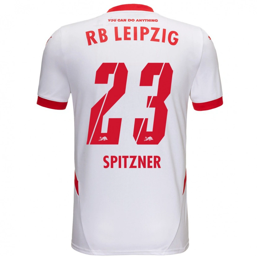 Danxen Børn Kyra Spitzner #23 Hvid Rød Hjemmebane Spillertrøjer 2024/25 Trøje T-Shirt