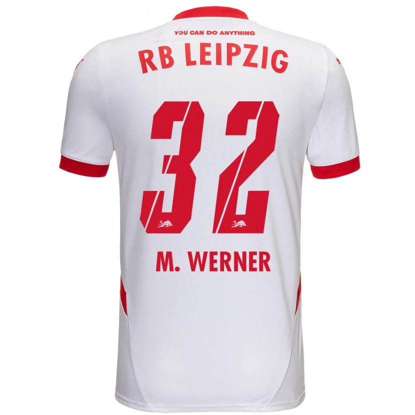 Danxen Børn Mia Werner #32 Hvid Rød Hjemmebane Spillertrøjer 2024/25 Trøje T-Shirt