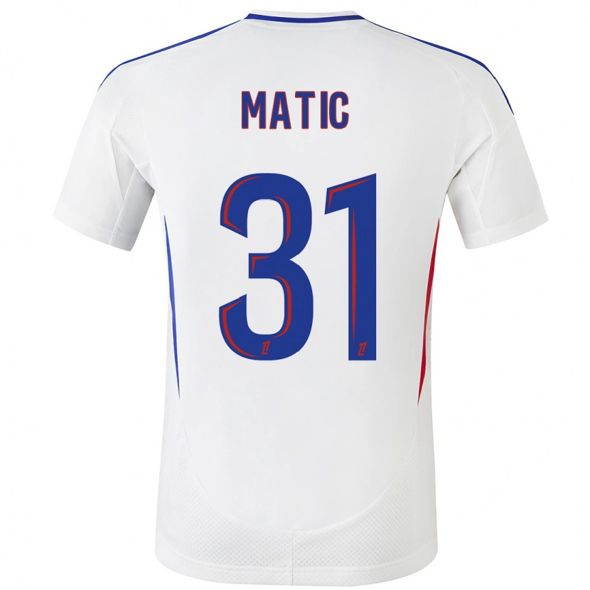 Danxen Børn Nemanja Matic #31 Hvid Blå Hjemmebane Spillertrøjer 2024/25 Trøje T-Shirt