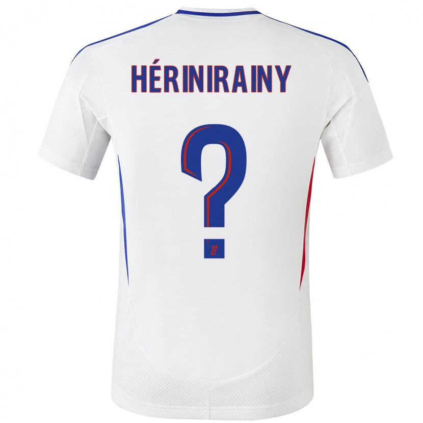 Danxen Børn Mark Hérinirainy #0 Hvid Blå Hjemmebane Spillertrøjer 2024/25 Trøje T-Shirt