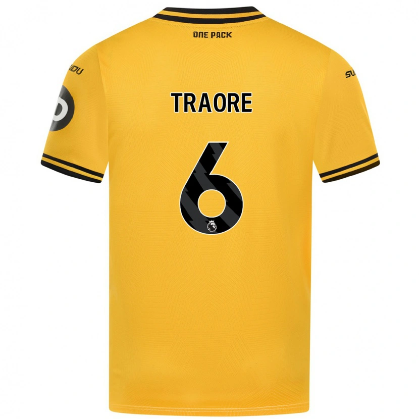 Danxen Børn Boubacar Traoré #6 Gul Hjemmebane Spillertrøjer 2024/25 Trøje T-Shirt