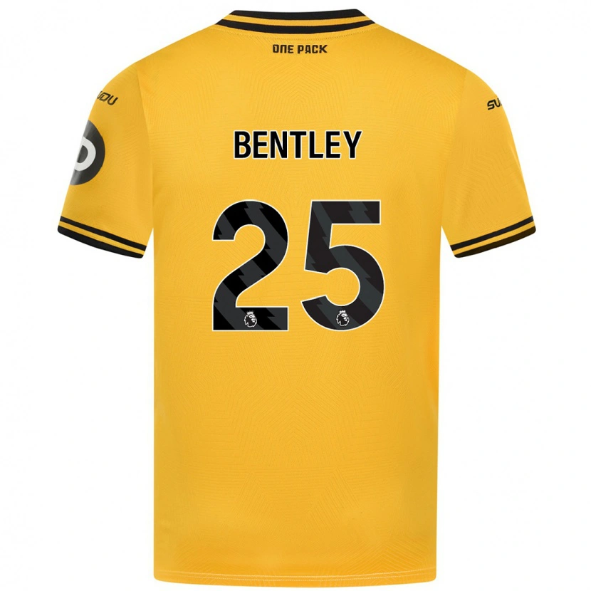 Danxen Børn Daniel Bentley #25 Gul Hjemmebane Spillertrøjer 2024/25 Trøje T-Shirt