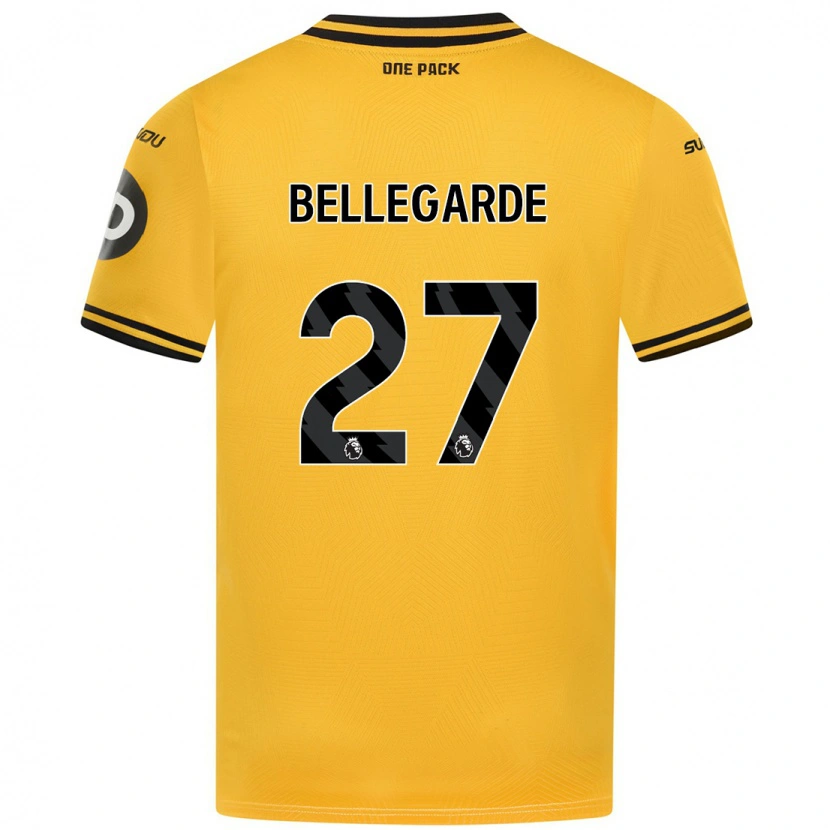 Danxen Børn Jean-Ricner Bellegarde #27 Gul Hjemmebane Spillertrøjer 2024/25 Trøje T-Shirt