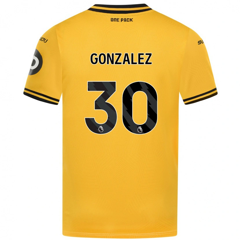 Danxen Børn Enso González #30 Gul Hjemmebane Spillertrøjer 2024/25 Trøje T-Shirt