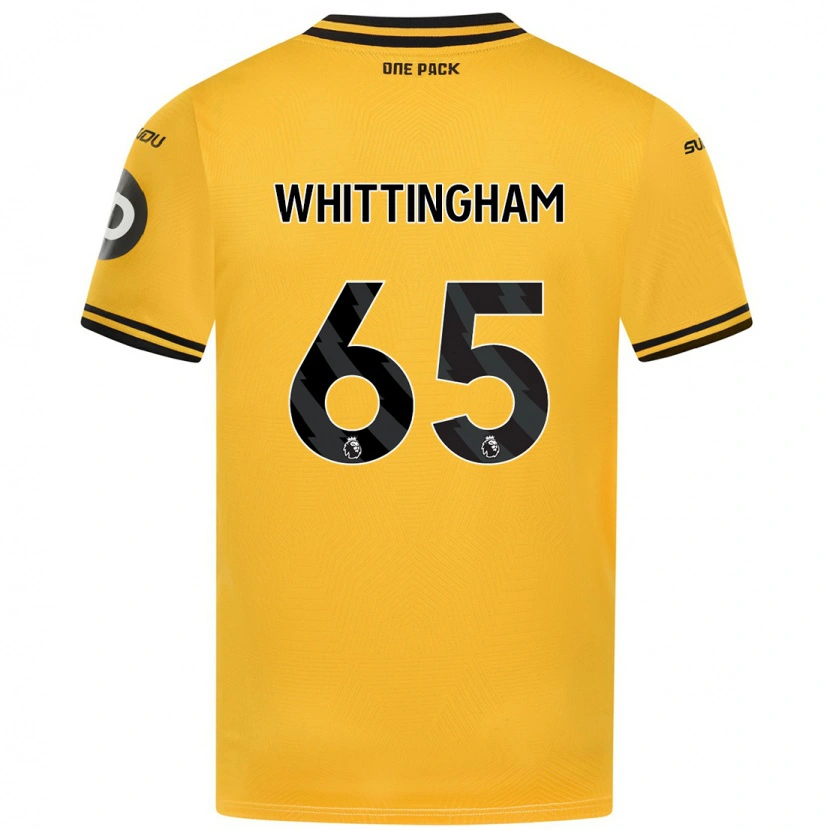 Danxen Børn Matthew Whittingham #65 Gul Hjemmebane Spillertrøjer 2024/25 Trøje T-Shirt