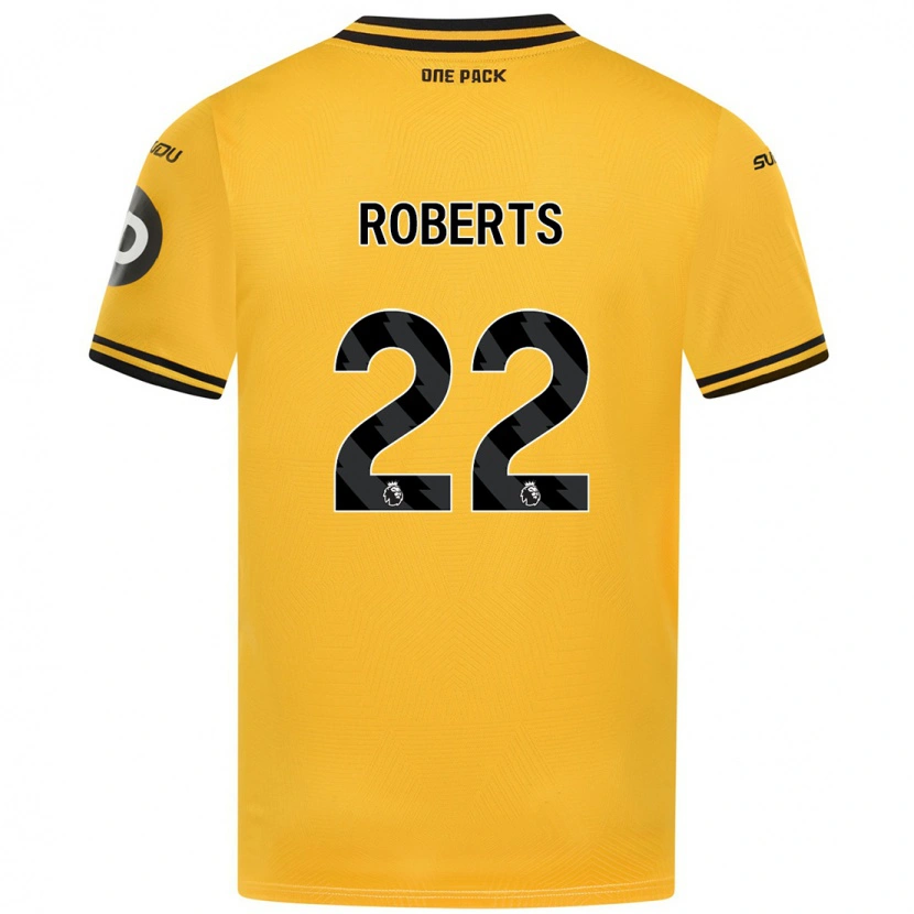 Danxen Børn Beth Roberts #22 Gul Hjemmebane Spillertrøjer 2024/25 Trøje T-Shirt