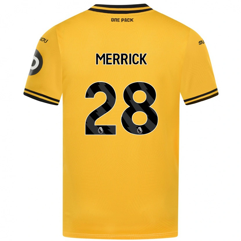 Danxen Børn Beth Merrick #28 Gul Hjemmebane Spillertrøjer 2024/25 Trøje T-Shirt