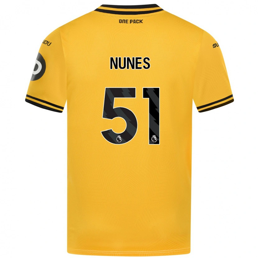Danxen Børn Grazi Nunes #51 Gul Hjemmebane Spillertrøjer 2024/25 Trøje T-Shirt