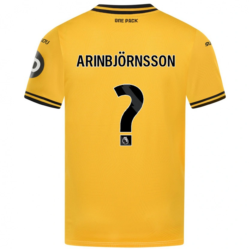 Danxen Børn Pálmi Rafn Arinbjörnsson #0 Gul Hjemmebane Spillertrøjer 2024/25 Trøje T-Shirt