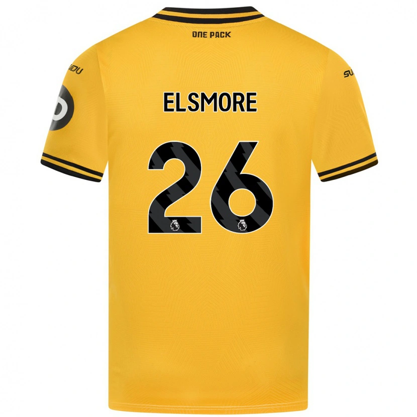 Danxen Børn Ria Elsmore #26 Gul Hjemmebane Spillertrøjer 2024/25 Trøje T-Shirt