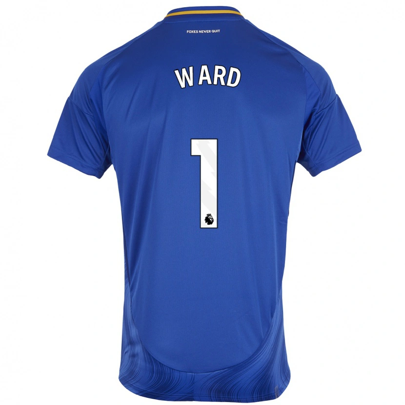 Danxen Børn Danny Ward #1 Blå Hvid Hjemmebane Spillertrøjer 2024/25 Trøje T-Shirt