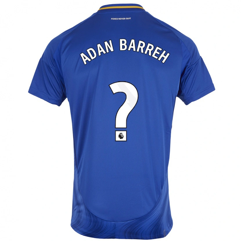 Danxen Børn Hassan Adan Barreh #0 Blå Hvid Hjemmebane Spillertrøjer 2024/25 Trøje T-Shirt