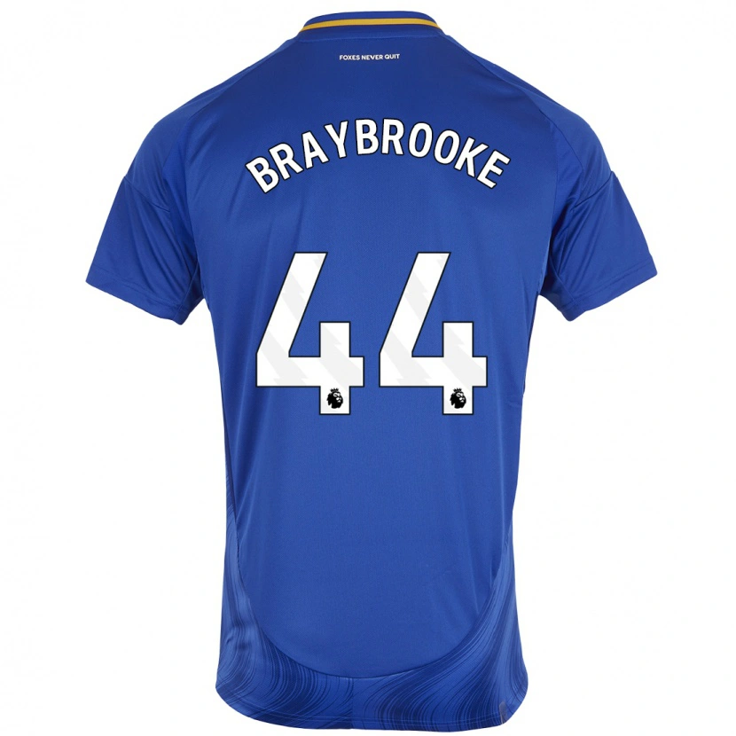 Danxen Børn Sammy Braybrooke #44 Blå Hvid Hjemmebane Spillertrøjer 2024/25 Trøje T-Shirt