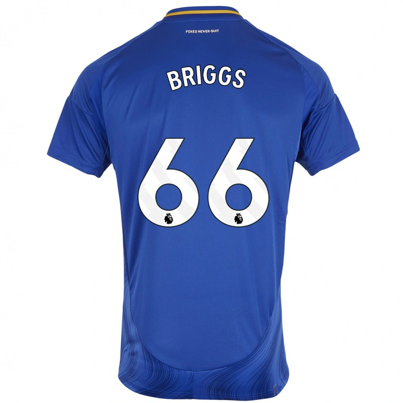 Danxen Børn Logan Briggs #66 Blå Hvid Hjemmebane Spillertrøjer 2024/25 Trøje T-Shirt