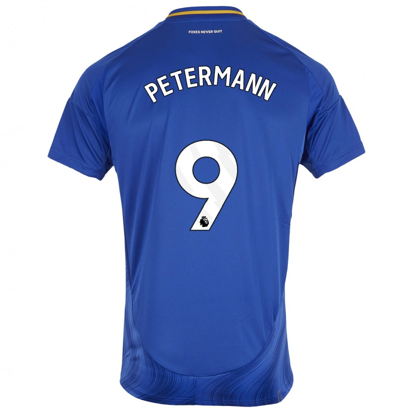 Danxen Børn Lena Petermann #9 Blå Hvid Hjemmebane Spillertrøjer 2024/25 Trøje T-Shirt