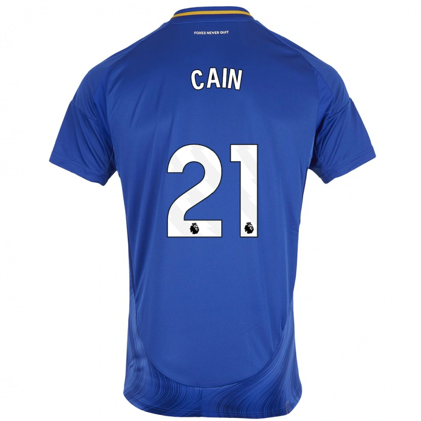 Danxen Børn Hannah Cain #21 Blå Hvid Hjemmebane Spillertrøjer 2024/25 Trøje T-Shirt