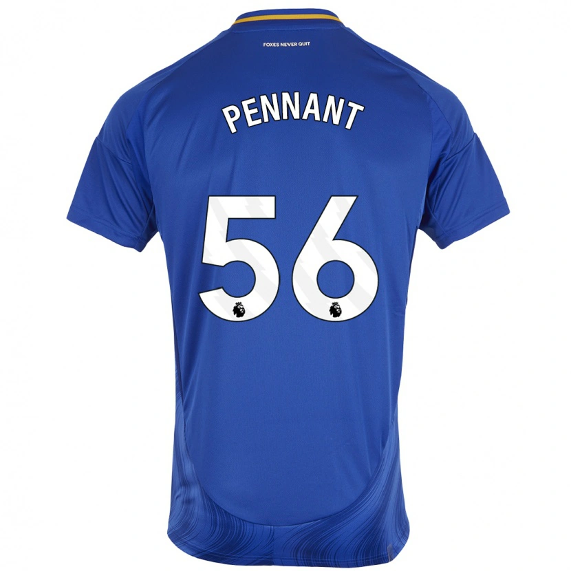 Danxen Børn Terrell Pennant #56 Blå Hvid Hjemmebane Spillertrøjer 2024/25 Trøje T-Shirt