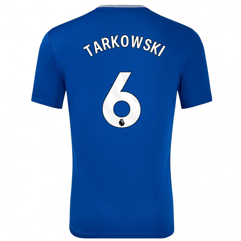 Danxen Børn James Tarkowski #6 Blå Med Hjemmebane Spillertrøjer 2024/25 Trøje T-Shirt
