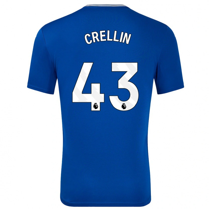 Danxen Børn Billy Crellin #43 Blå Med Hjemmebane Spillertrøjer 2024/25 Trøje T-Shirt