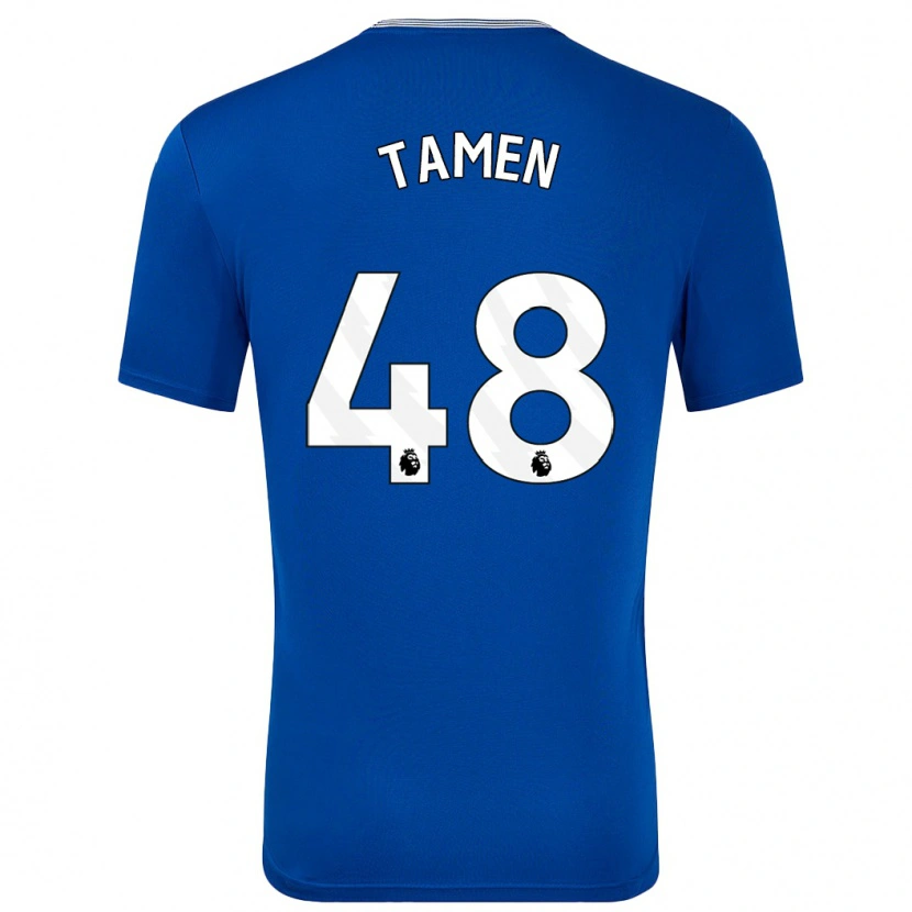 Danxen Børn William Tamen #48 Blå Med Hjemmebane Spillertrøjer 2024/25 Trøje T-Shirt