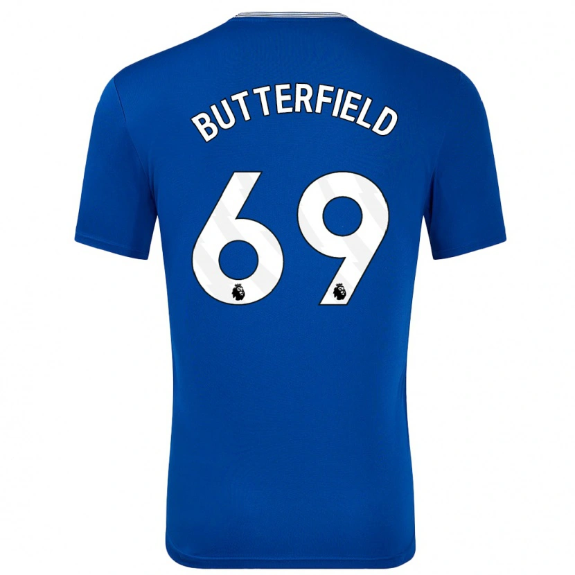 Danxen Børn Luke Butterfield #69 Blå Med Hjemmebane Spillertrøjer 2024/25 Trøje T-Shirt