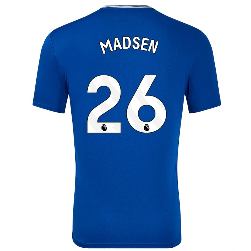 Danxen Børn Rikke Madsen #26 Blå Med Hjemmebane Spillertrøjer 2024/25 Trøje T-Shirt
