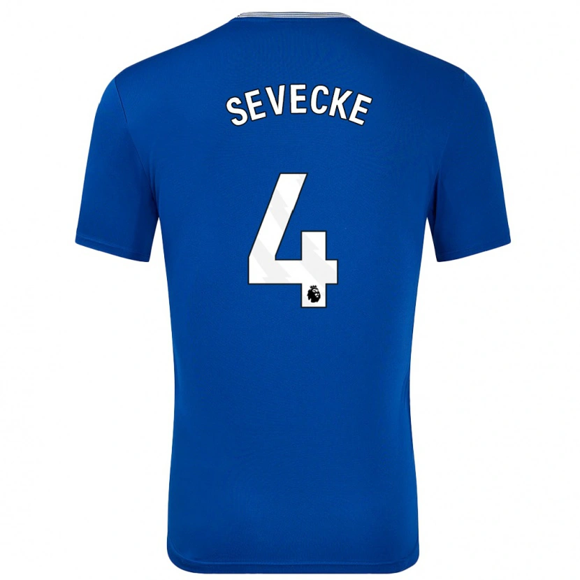 Danxen Børn Rikke Sevecke #4 Blå Med Hjemmebane Spillertrøjer 2024/25 Trøje T-Shirt