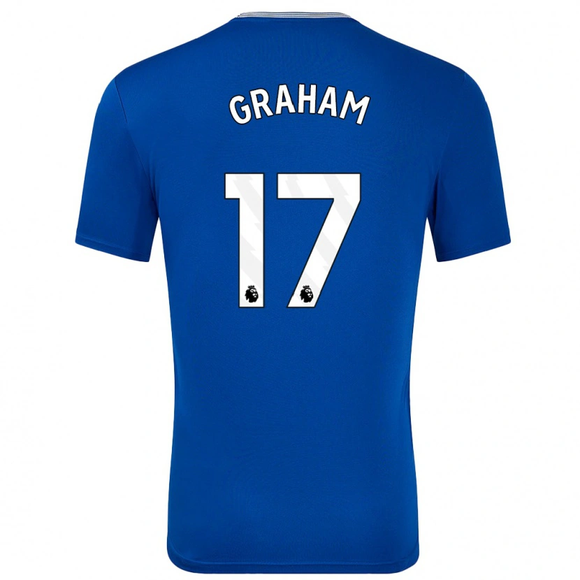 Danxen Børn Lucy Graham #17 Blå Med Hjemmebane Spillertrøjer 2024/25 Trøje T-Shirt