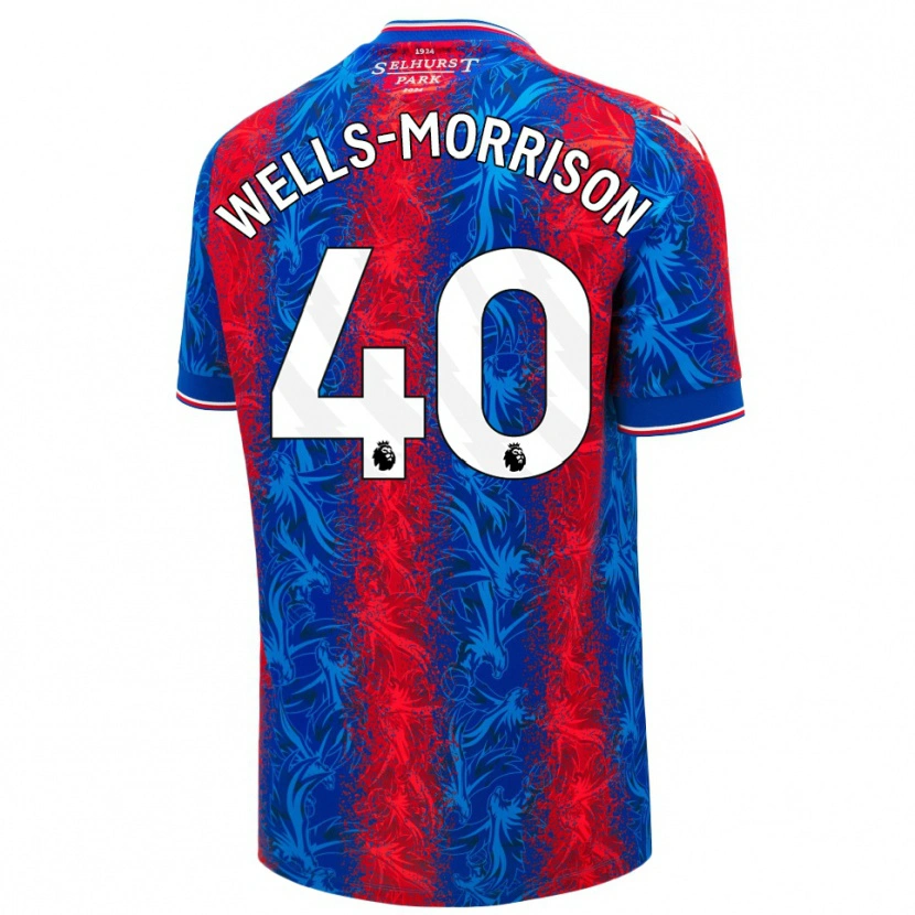 Danxen Børn Jack Wells-Morrison #40 Røde Blå Striber Hjemmebane Spillertrøjer 2024/25 Trøje T-Shirt