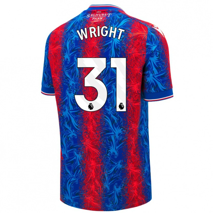 Danxen Børn Annis-Clara Wright #31 Røde Blå Striber Hjemmebane Spillertrøjer 2024/25 Trøje T-Shirt