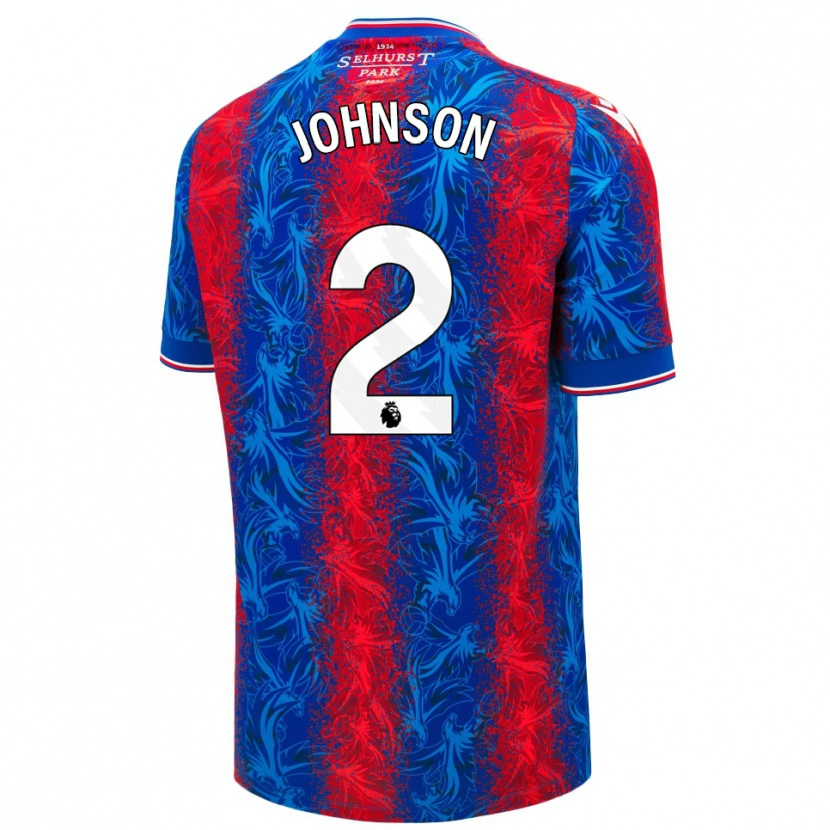 Danxen Børn Annabel Johnson #2 Røde Blå Striber Hjemmebane Spillertrøjer 2024/25 Trøje T-Shirt