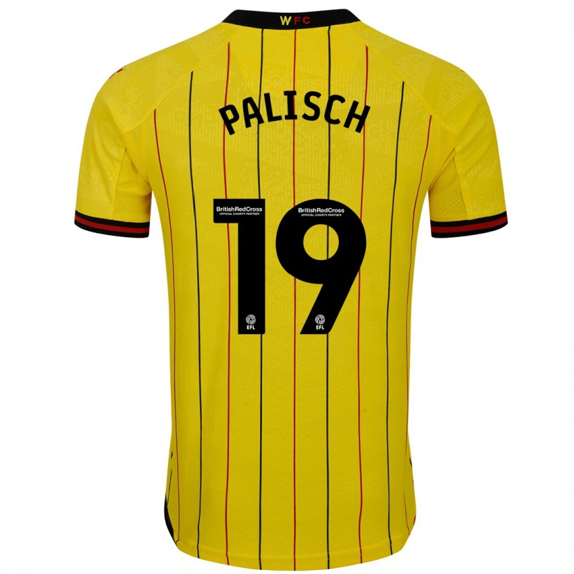 Danxen Børn Alli Palisch #19 Gul Sort Hjemmebane Spillertrøjer 2024/25 Trøje T-Shirt