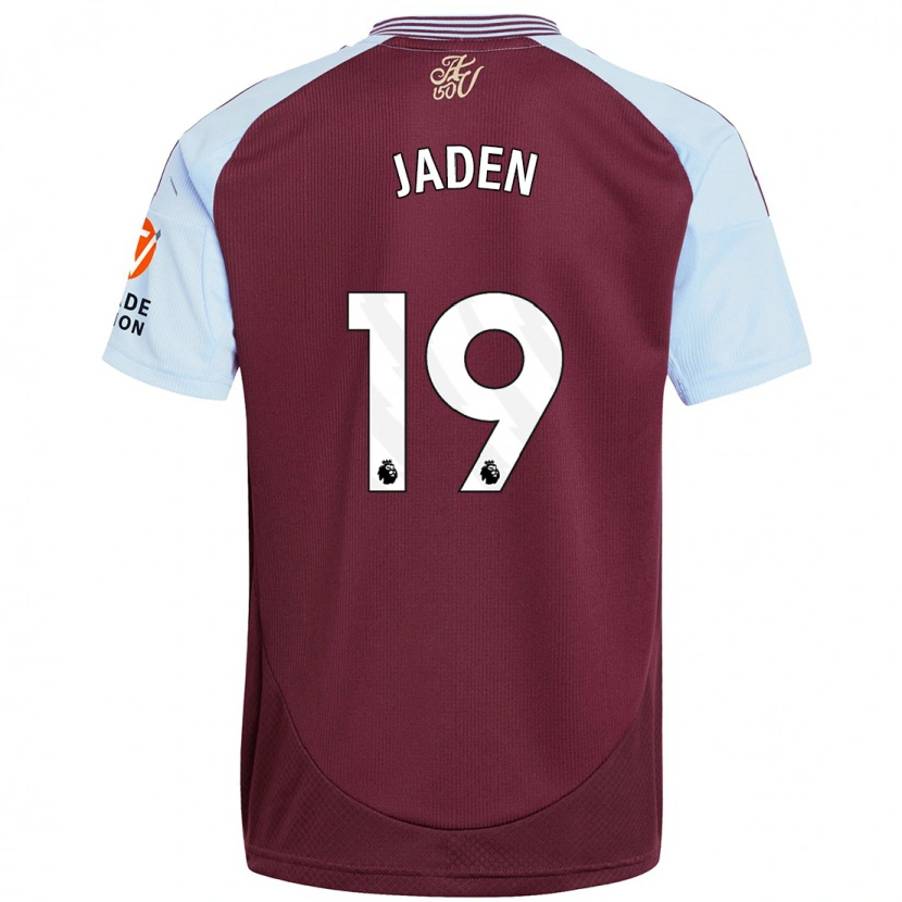 Danxen Børn Jaden Philogene #19 Burgund Himmelblå Hjemmebane Spillertrøjer 2024/25 Trøje T-Shirt