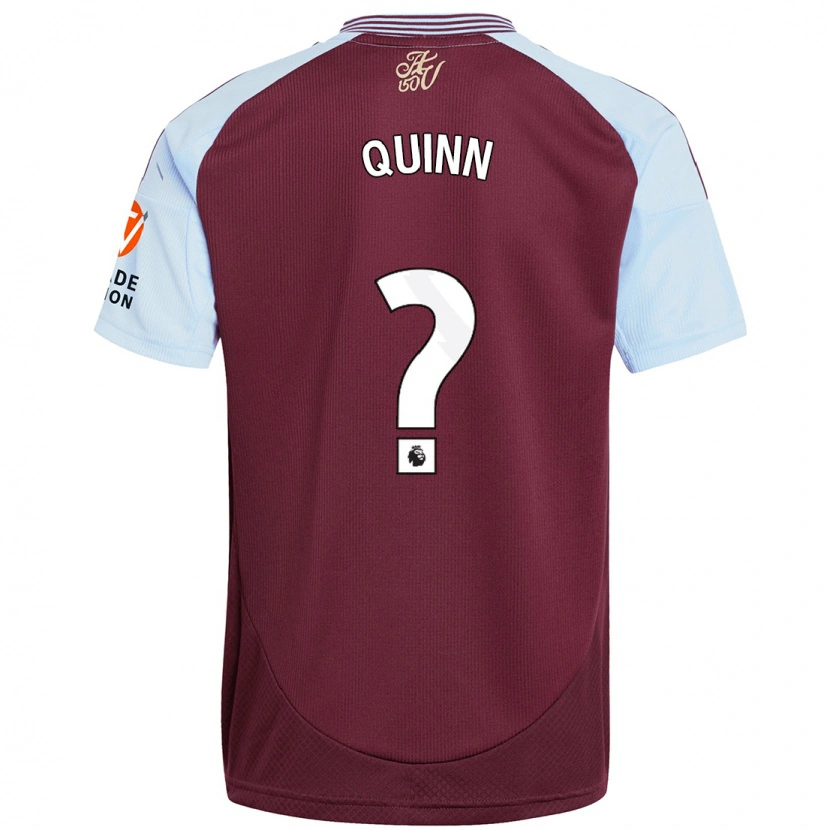 Danxen Børn Keilan Quinn #0 Burgund Himmelblå Hjemmebane Spillertrøjer 2024/25 Trøje T-Shirt